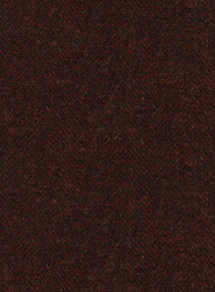 Harris Tweed Wide Herringbone Rust Double Breasted Jacket - Image 2