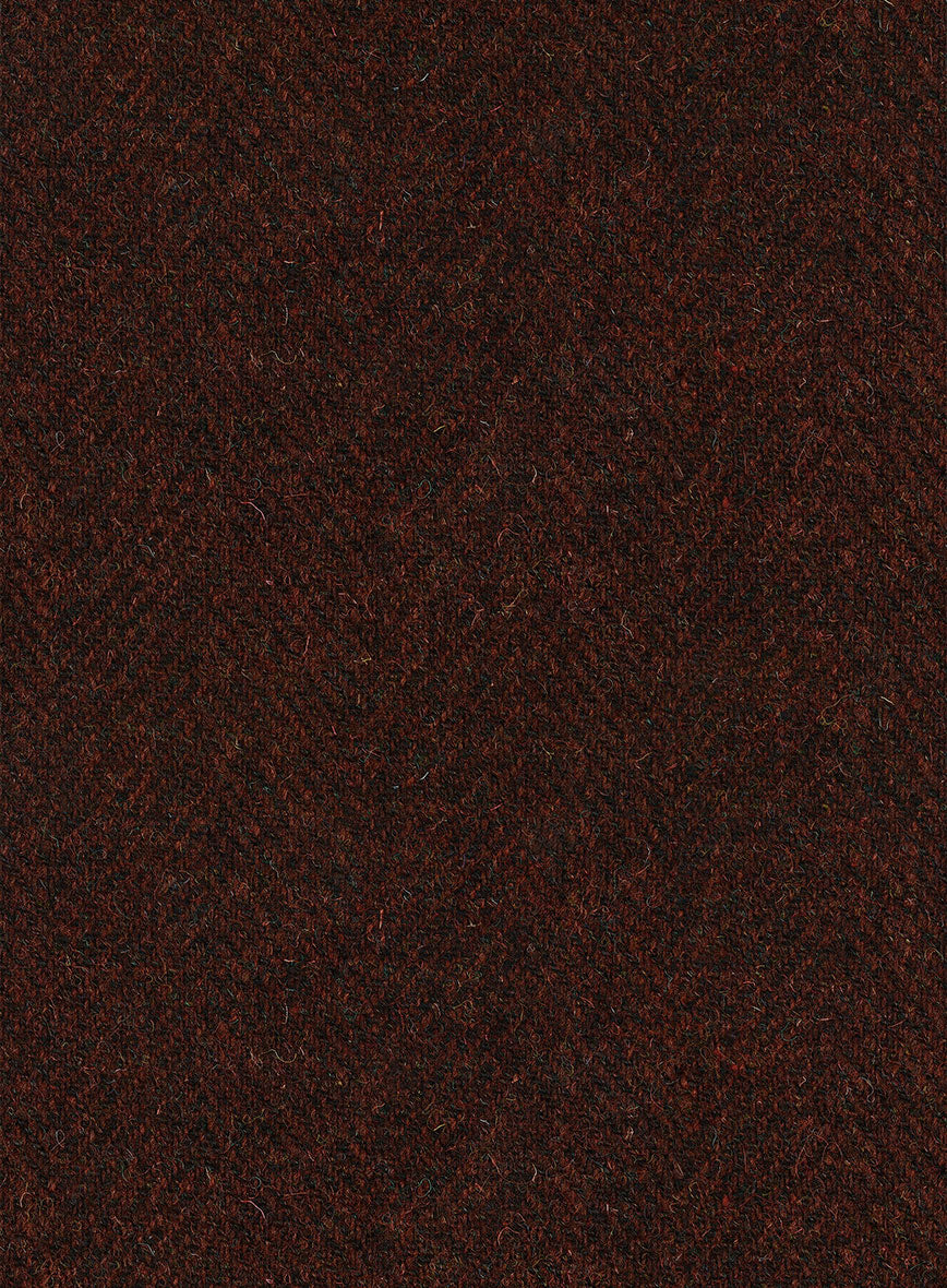 Harris Tweed Wide Herringbone Rust Pants - Image 2