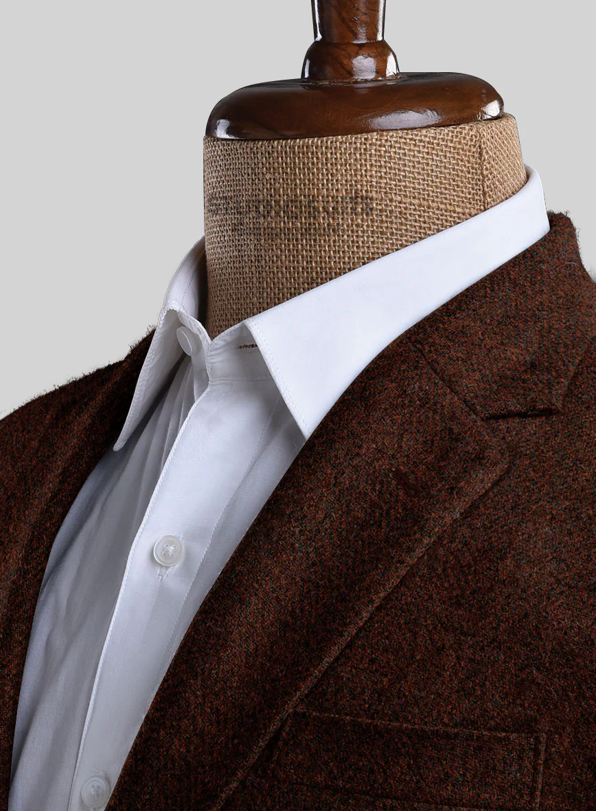 Harris Tweed Wide Herringbone Rust Suit - Image 4