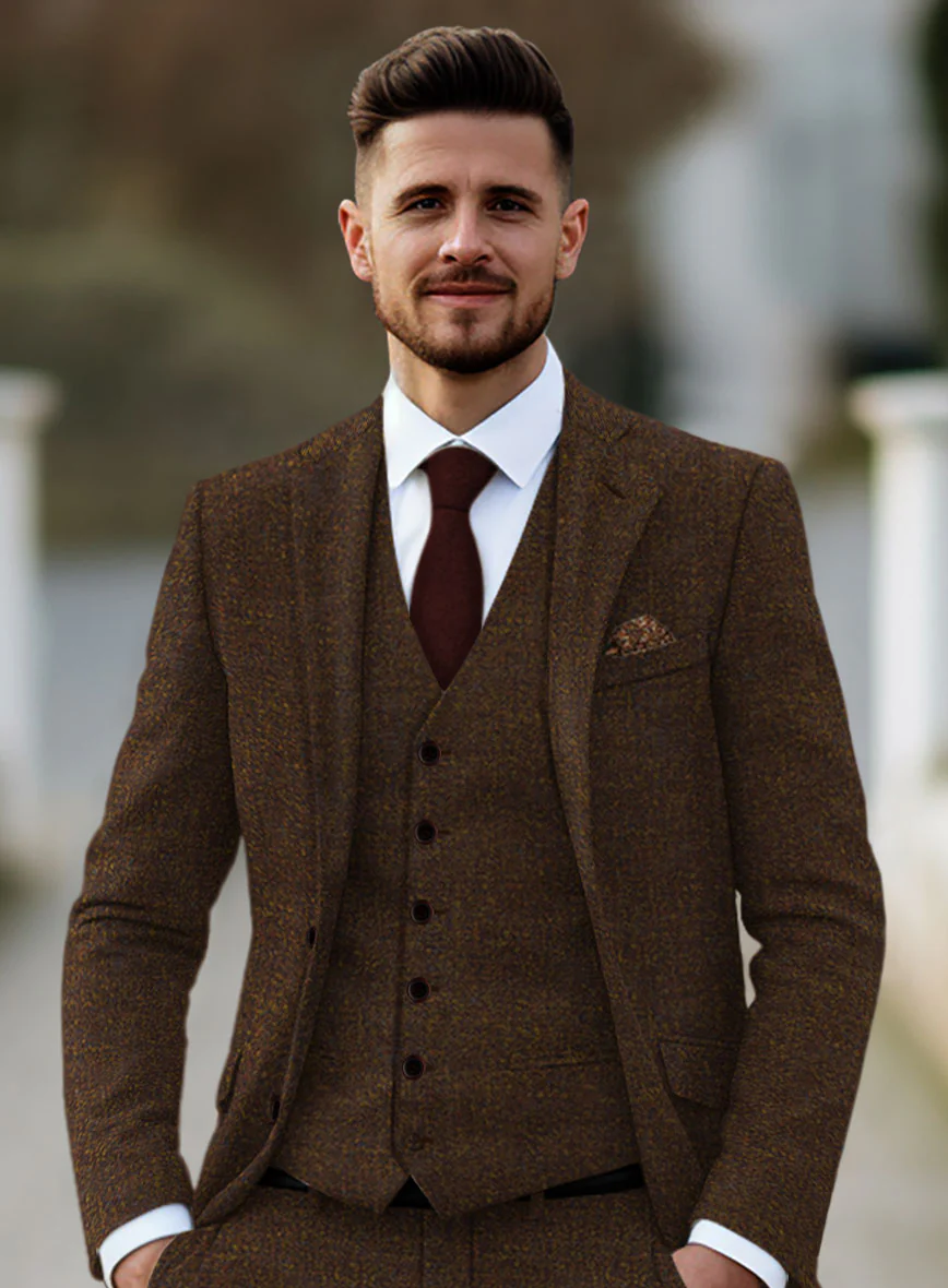 Heathered Brown Tweed Jacket - Image 2