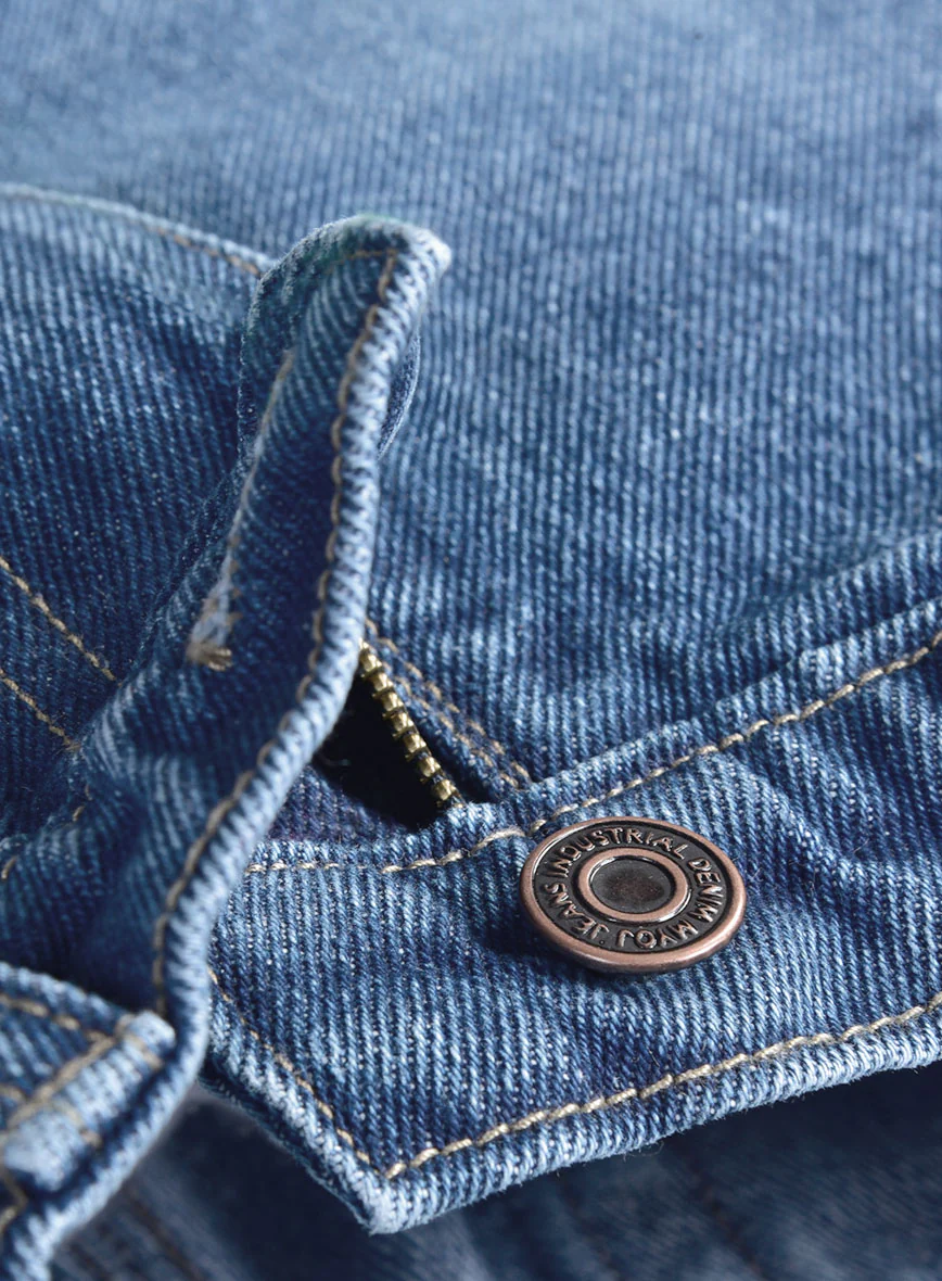 14oz Heavy Blue Stone Wash Whisker Jeans - Image 4