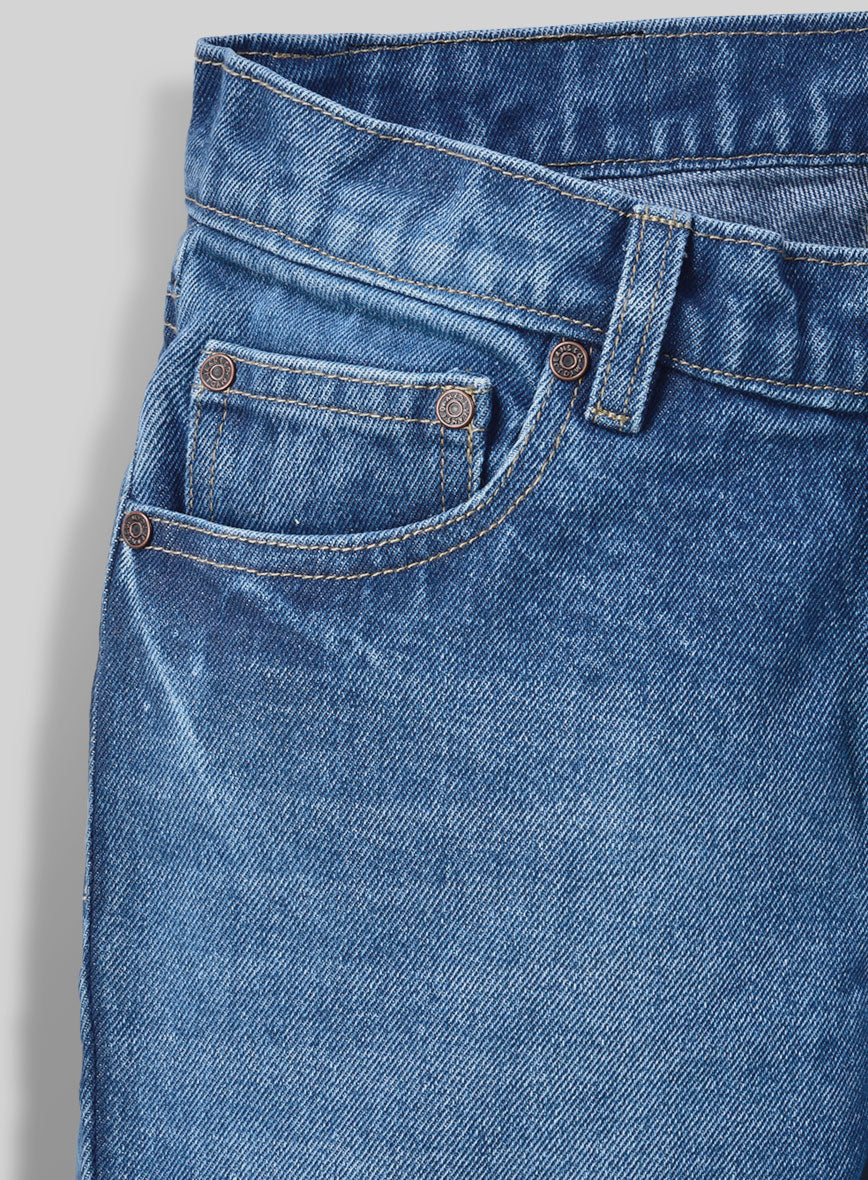 14oz Heavy Blue Stone Wash Whisker Jeans - Image 5