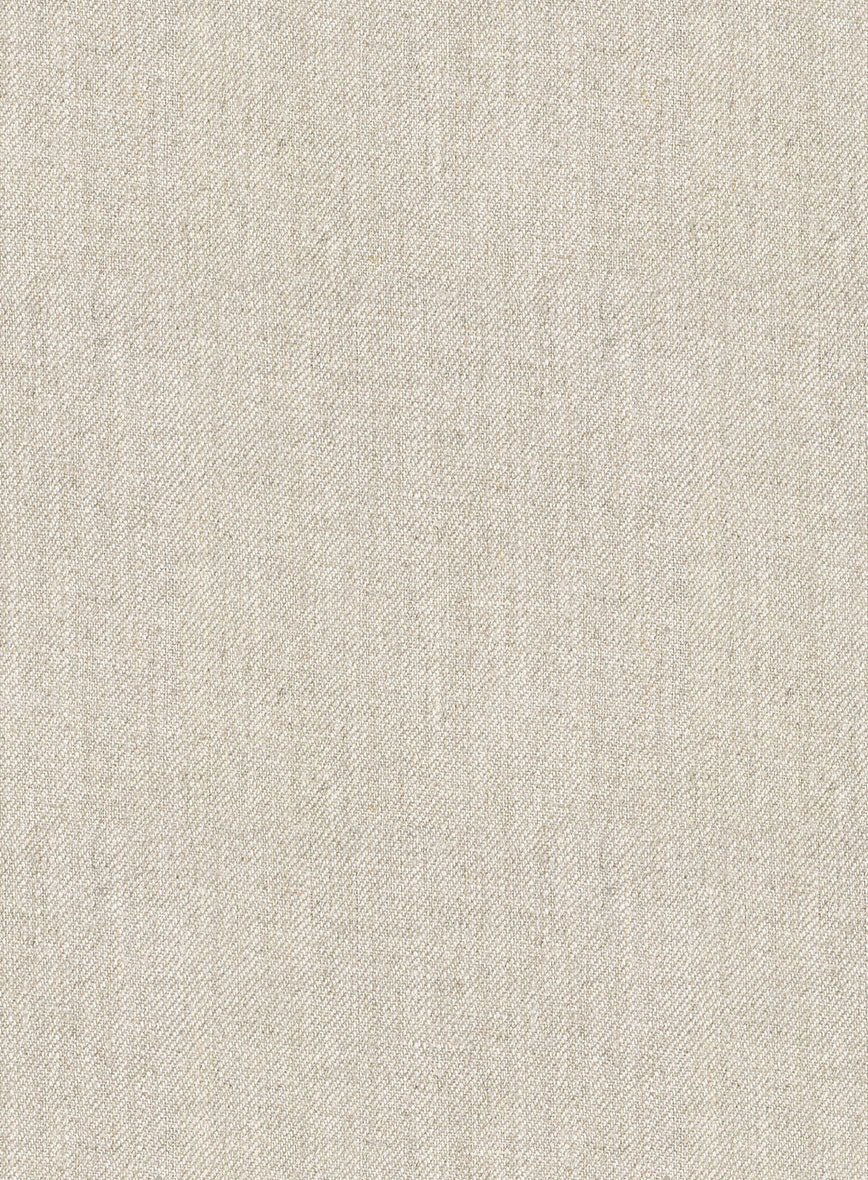 Heavy Linen Beige Highland Trousers - Image 7