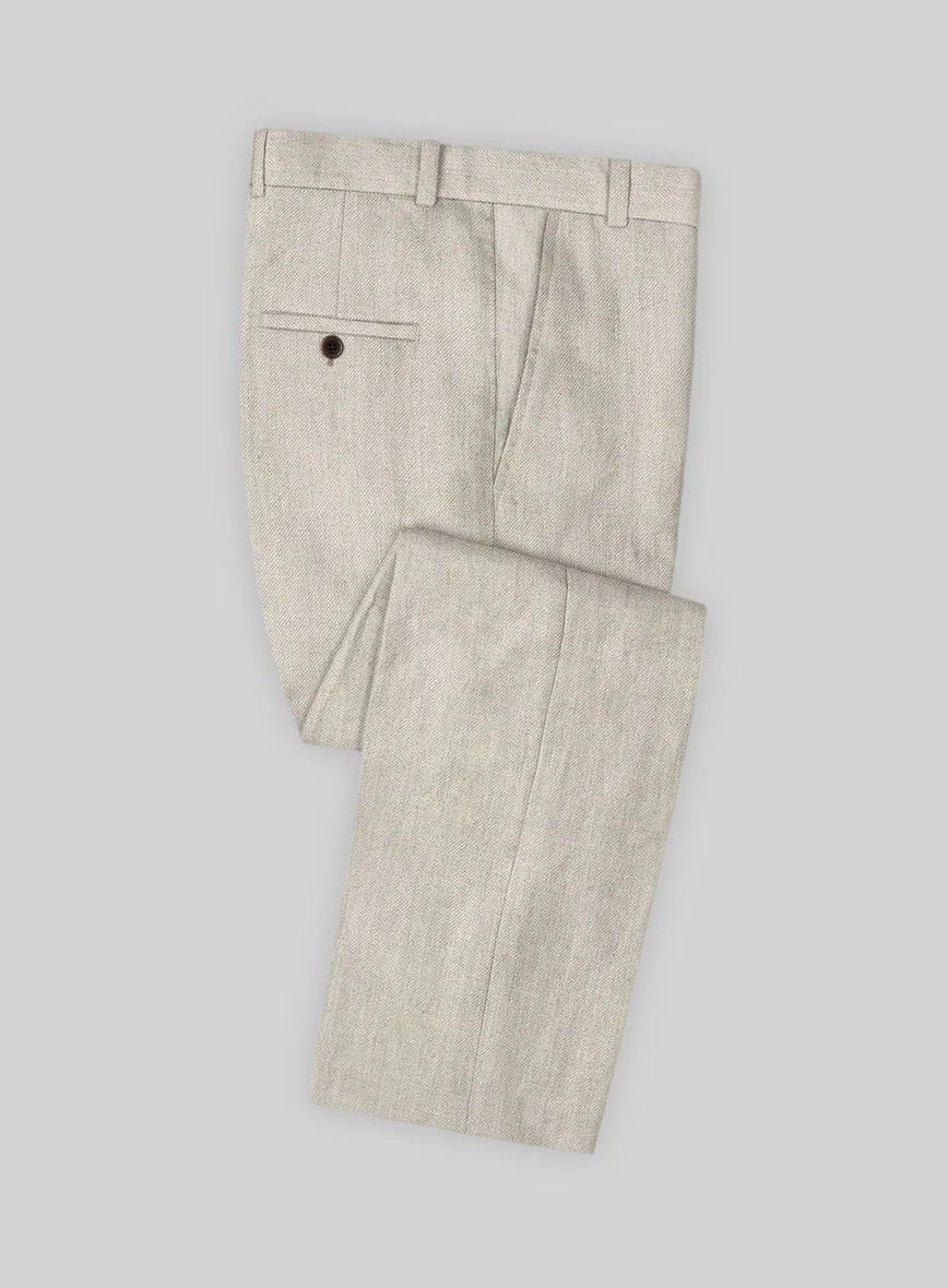 Heavy Linen Beige Suit - Image 4