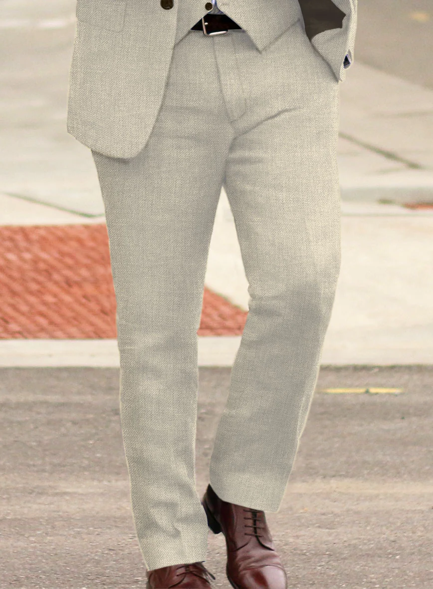 Heavy Linen Beige Suit - Image 5