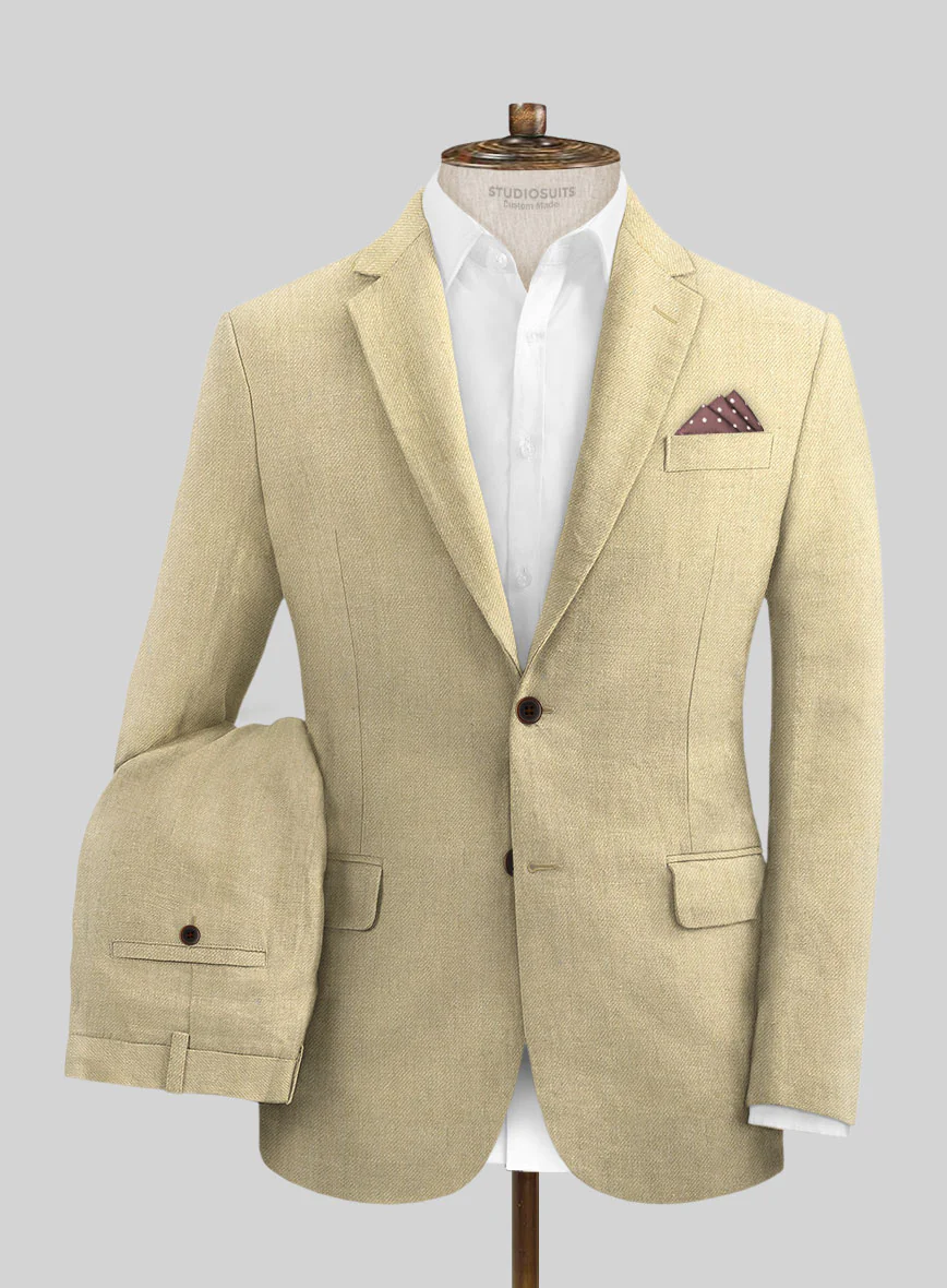 Heavy Linen Khaki Suit - Image 2