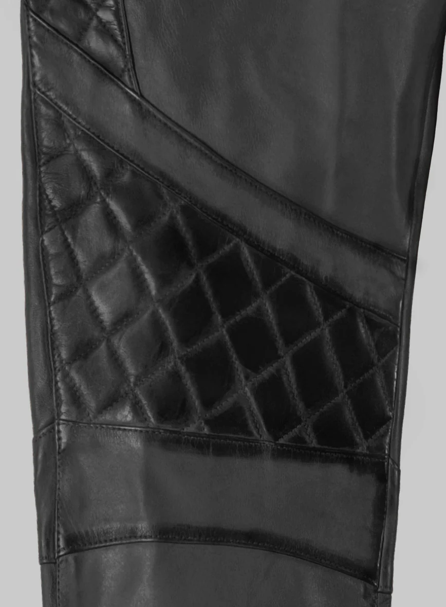 Hector Burnt Charcoal Leather Pants - Image 5