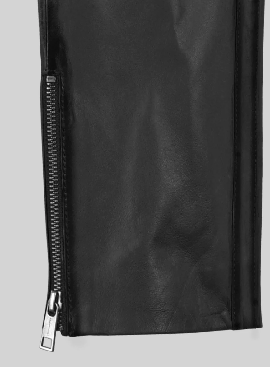 Hector Burnt Charcoal Leather Pants - Image 7