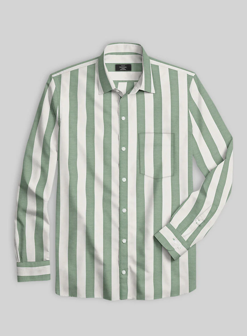 Herbonic Stripe Cotton Shirt - Image 2