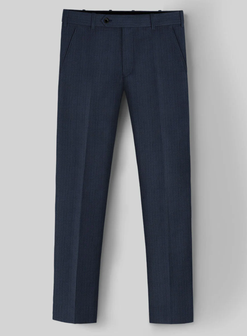 Herringbone Wool Royal Blue Suit - Image 5