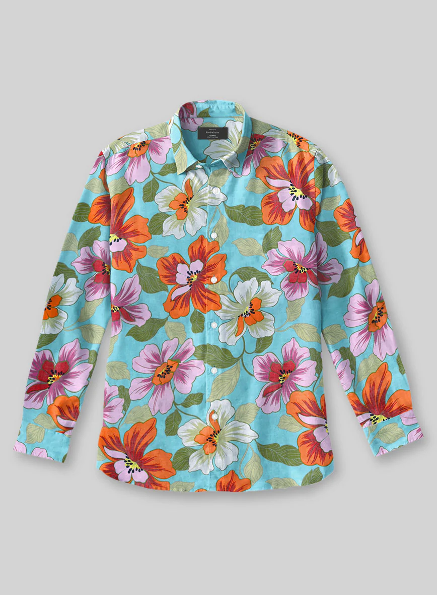 Hibiscus Haze Cotton Shirt - Image 2