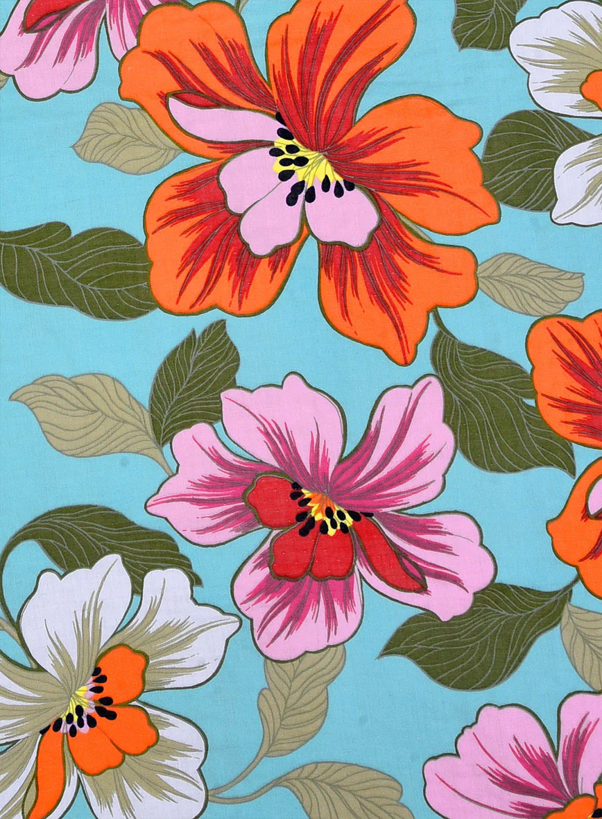 Hibiscus Haze Cotton Shirt - Image 4