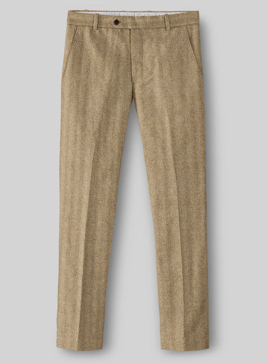 Highlander Beige Herringbone Tweed Suit - Image 6
