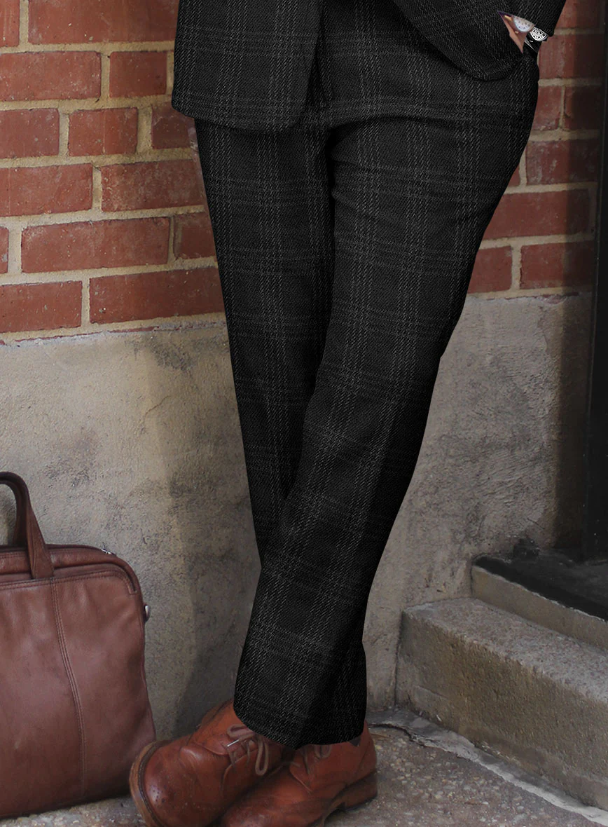 Highlander Black Tartan Tweed Suit - Image 5