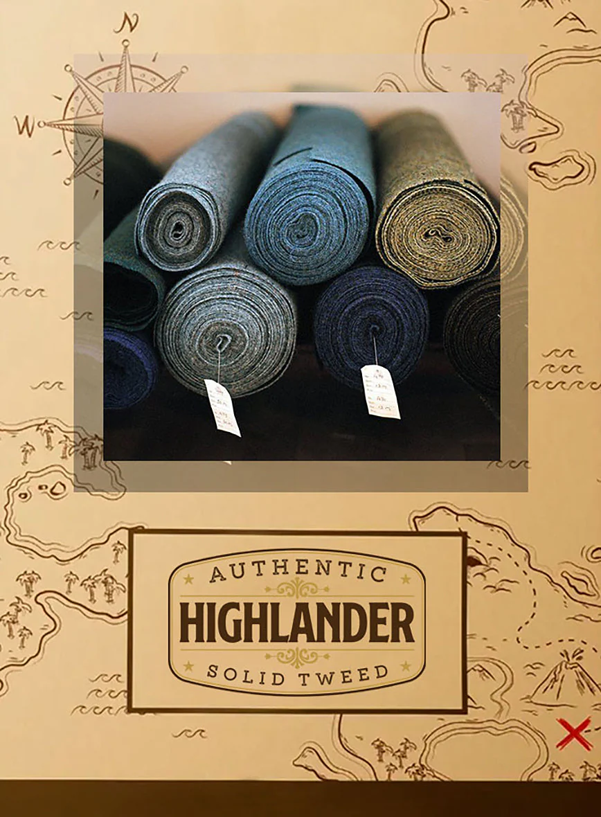 Highlander Blue Tweed Pea Coat - Image 6