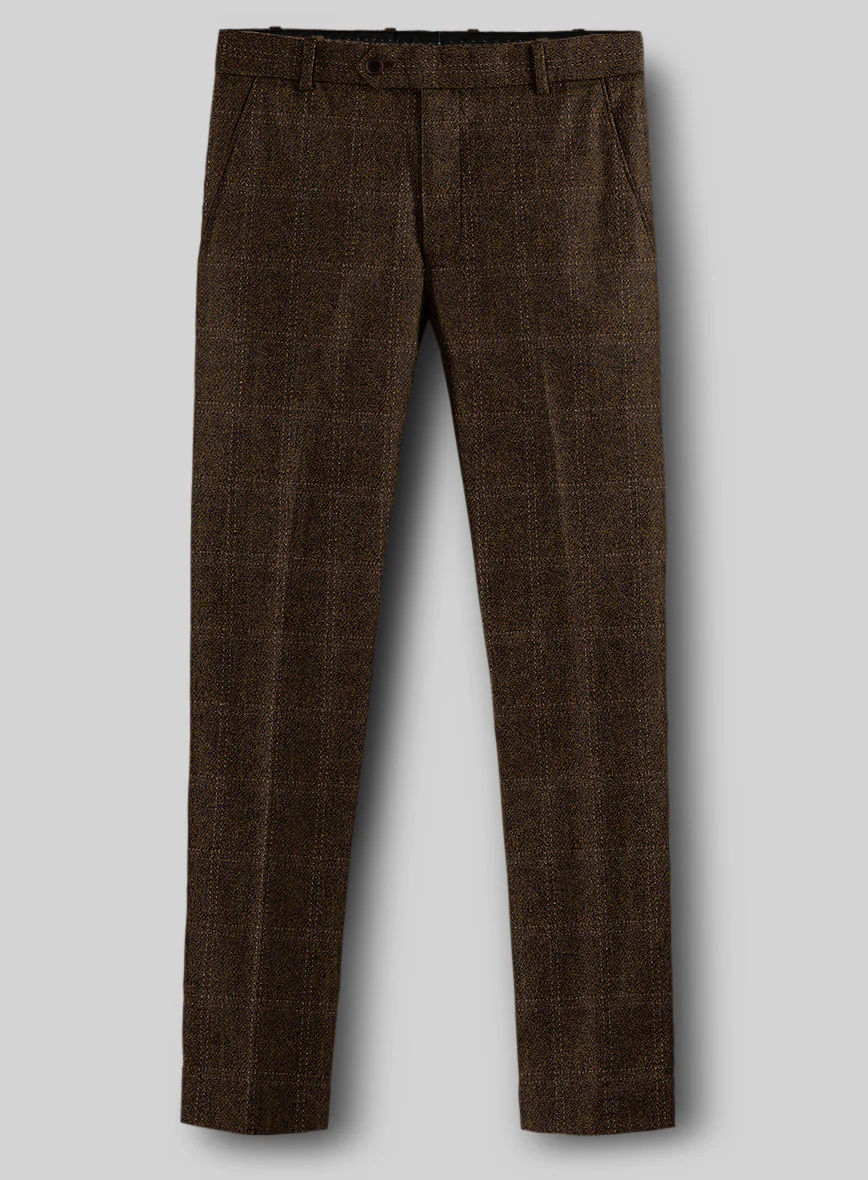 Highlander Brown Windowpane Tweed Suit - Image 6
