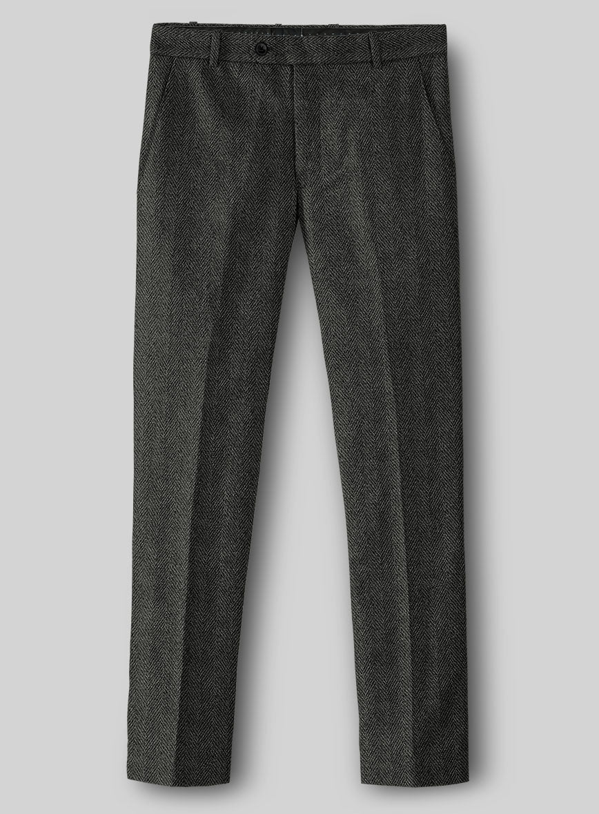 Highlander Charcoal Herringbone Tweed Suit - Image 6