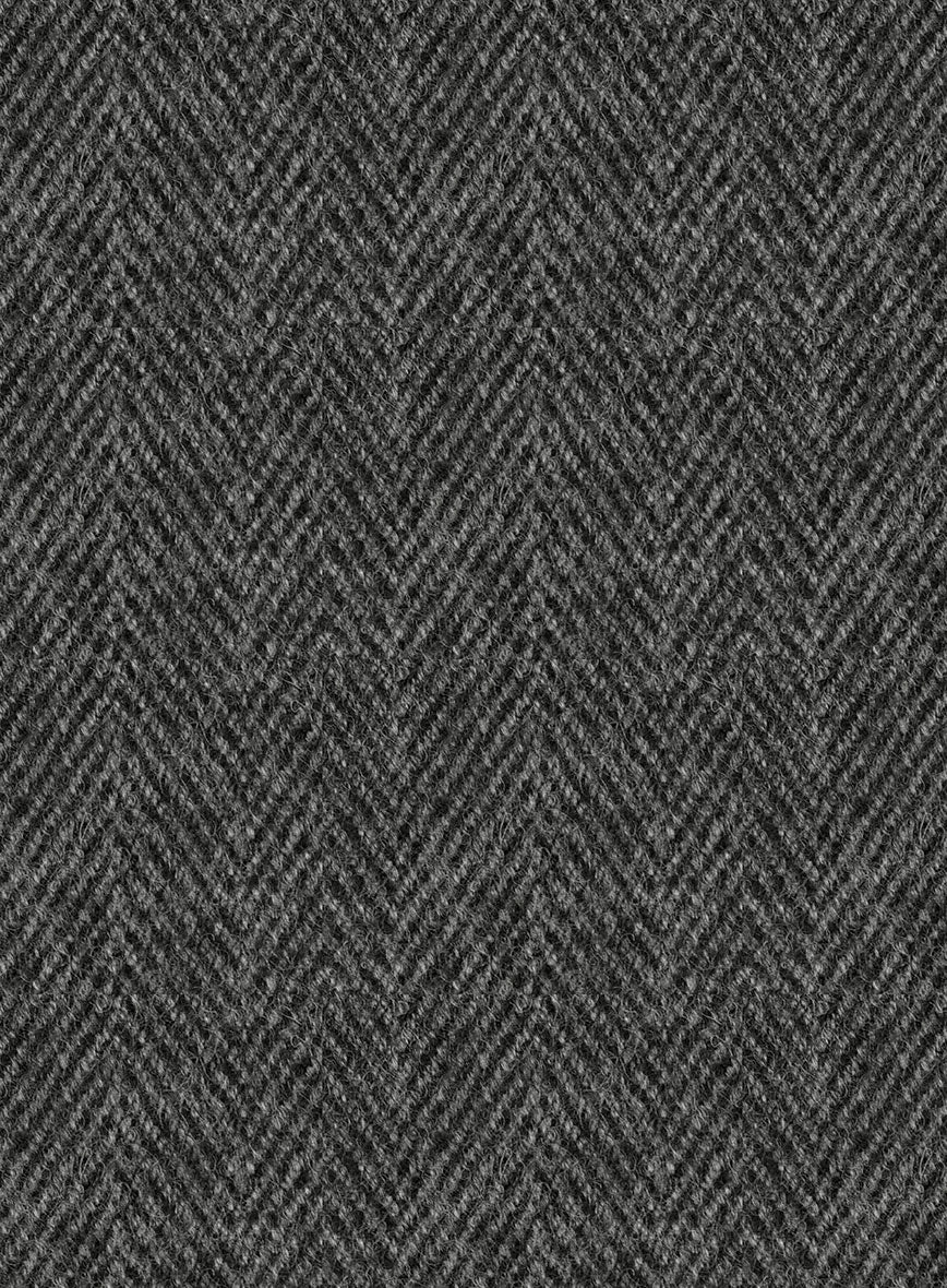 Highlander Charcoal Herringbone Tweed Suit - Image 8