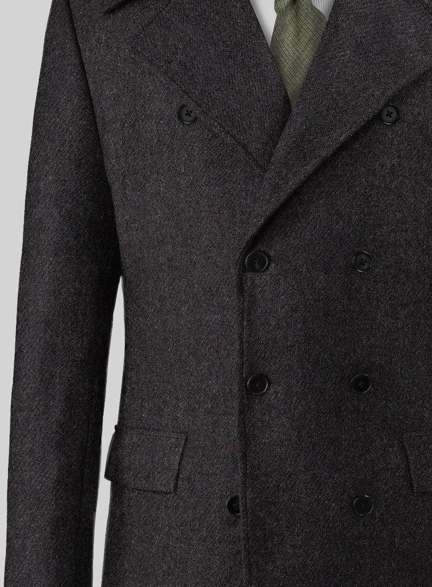 Highlander Charcoal Tweed GQ Overcoat - Image 2