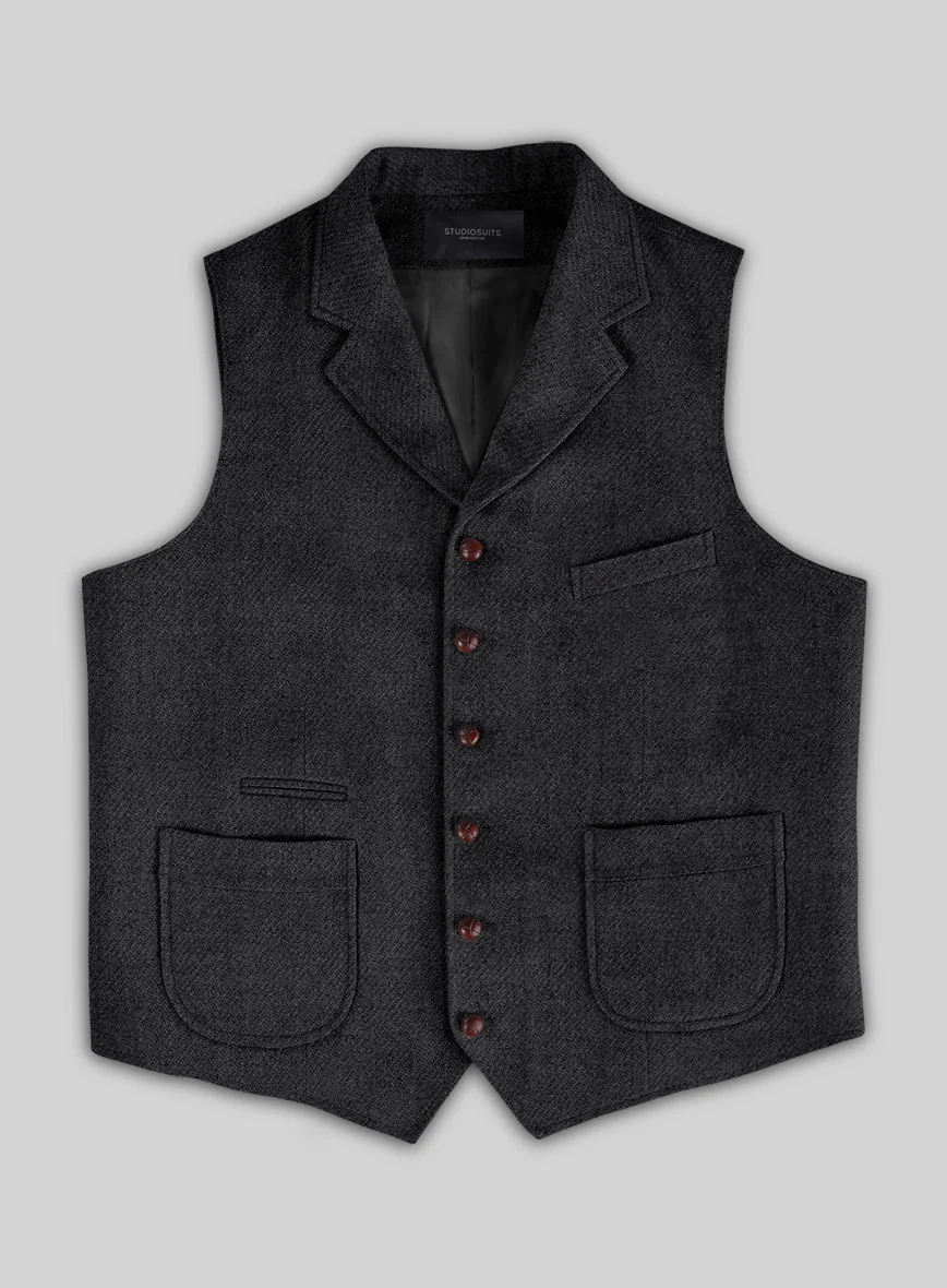 Highlander Charcoal Tweed Hunting Vest
