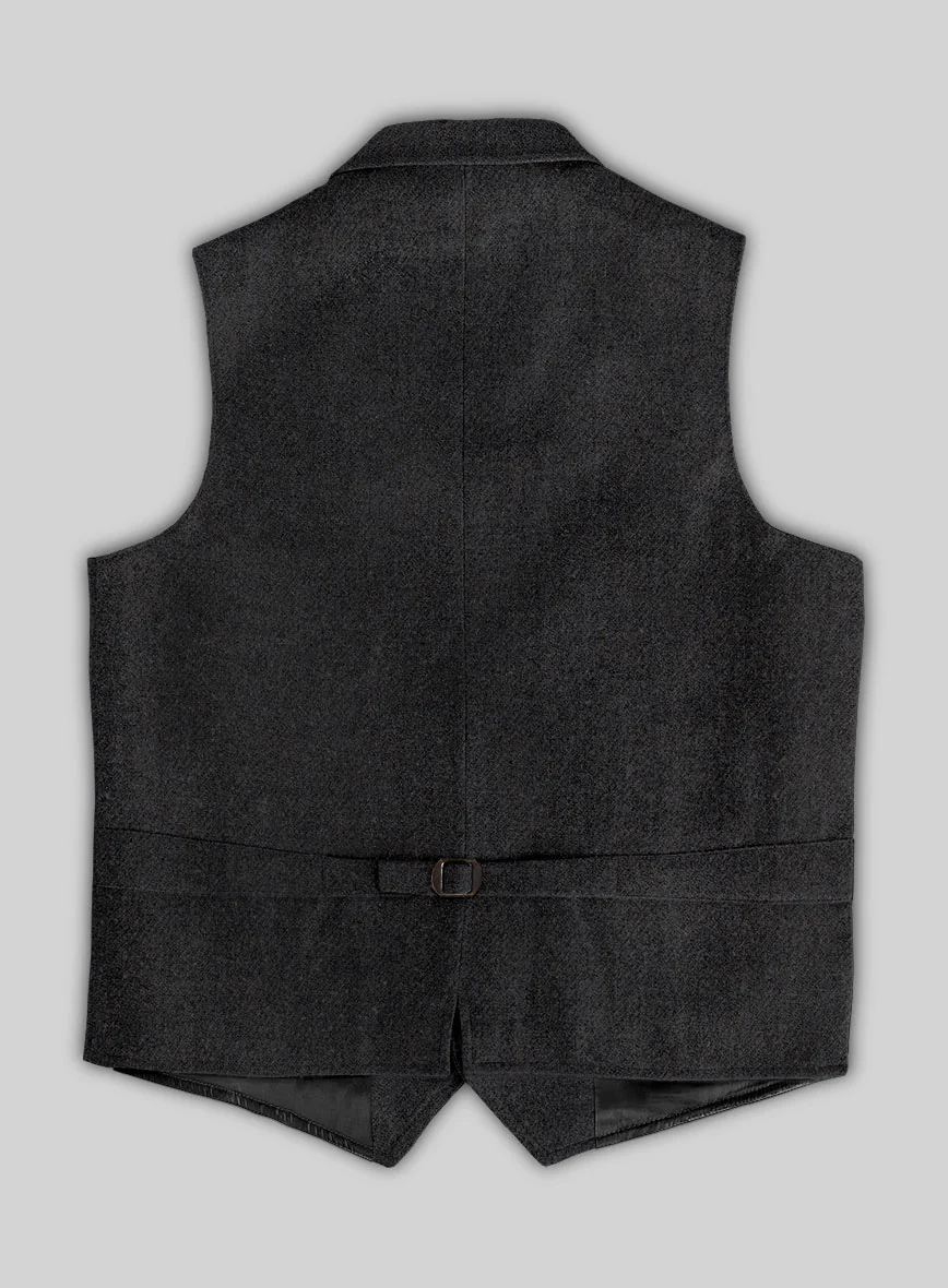 Highlander Charcoal Tweed Hunting Vest - Image 3