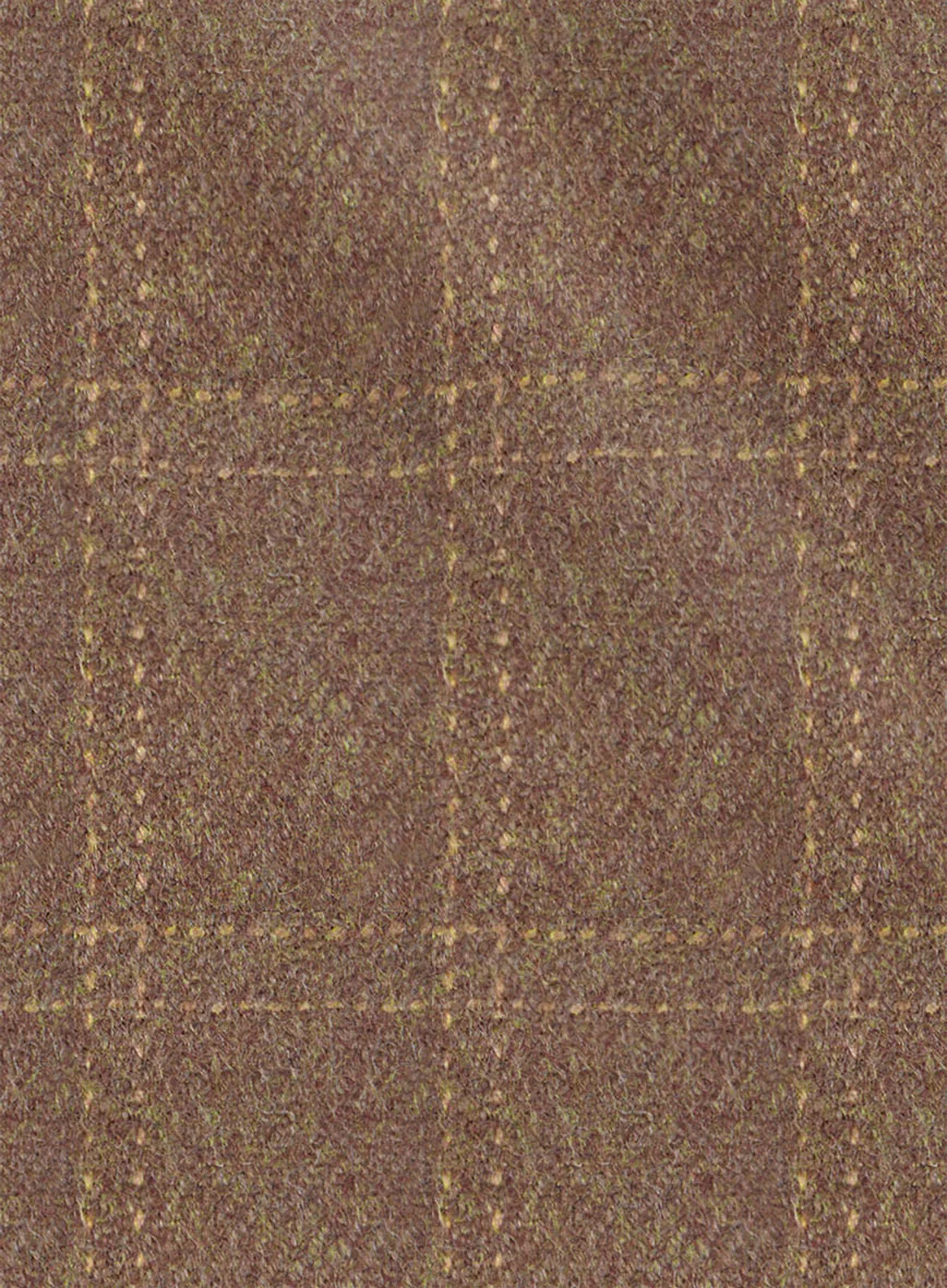 Highlander Dark Beige Windowpane Tweed Suit - Image 8