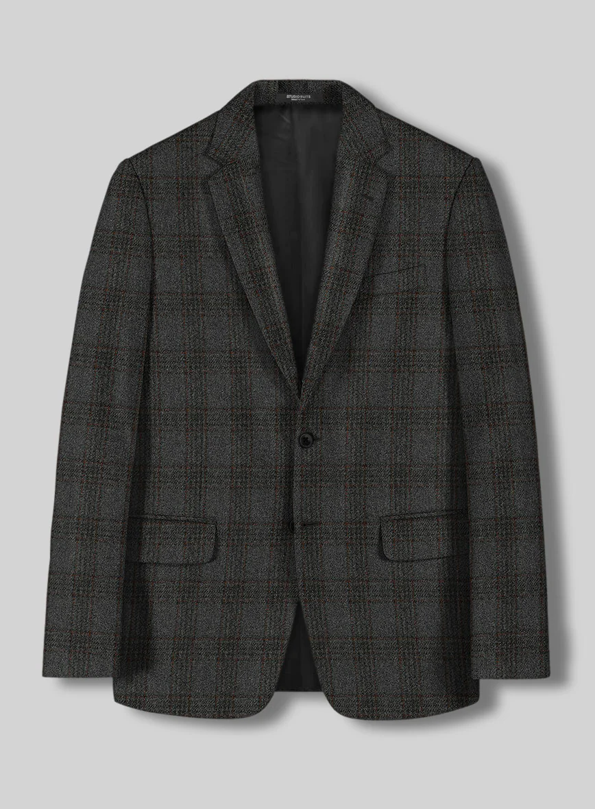 Highlander Gray Classic Check Tweed Suit - Image 4