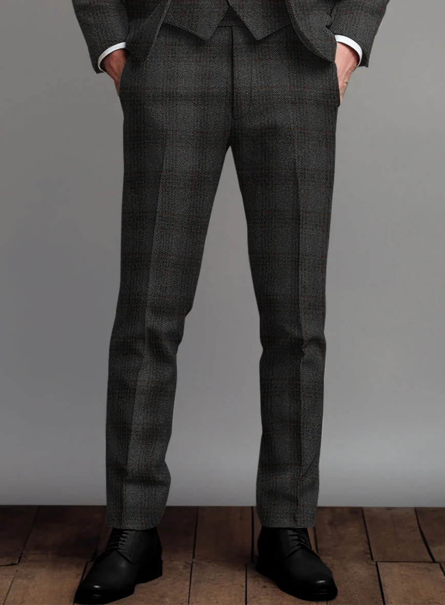 Highlander Gray Classic Check Tweed Suit - Image 6