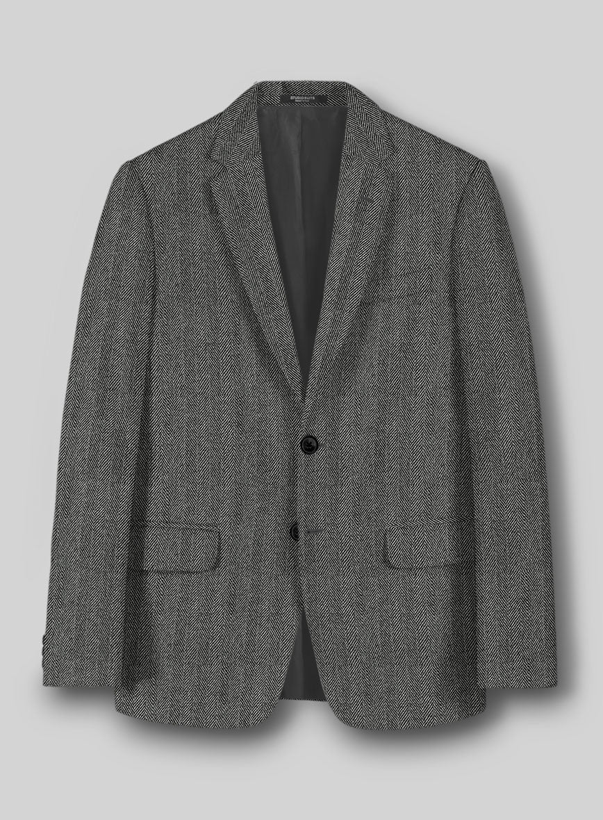 Highlander Gray Herringbone Tweed Suit - Image 4
