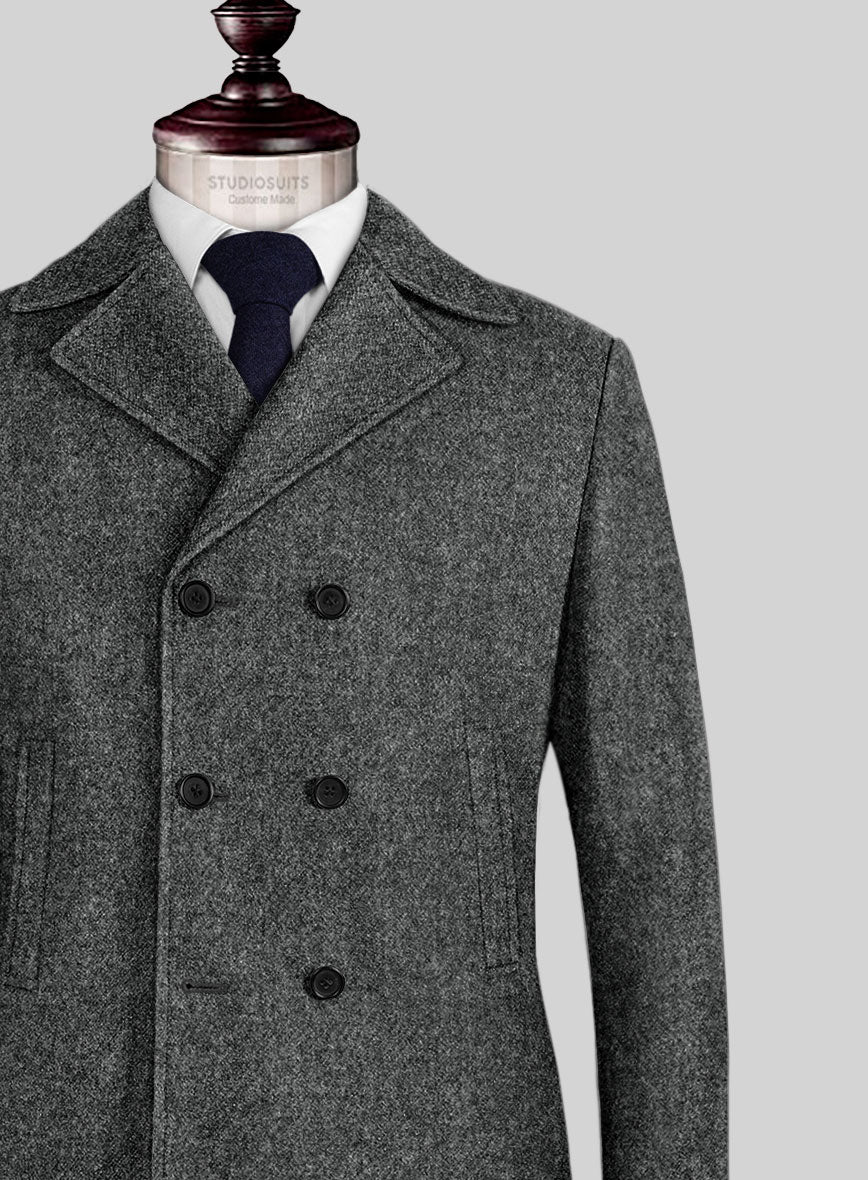 Highlander Gray Tweed Pea Coat - Image 2