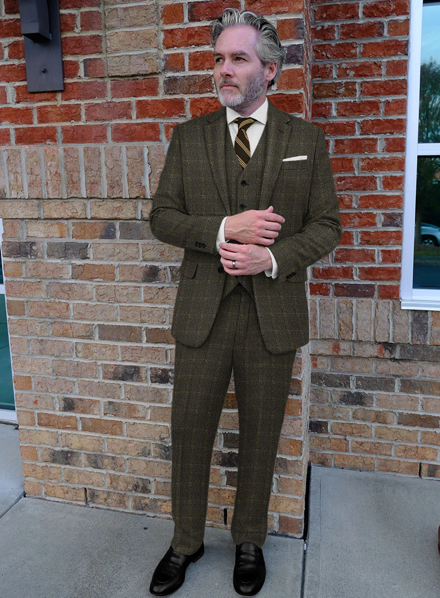 Highlander Green Windowpane Tweed Suit - Image 2