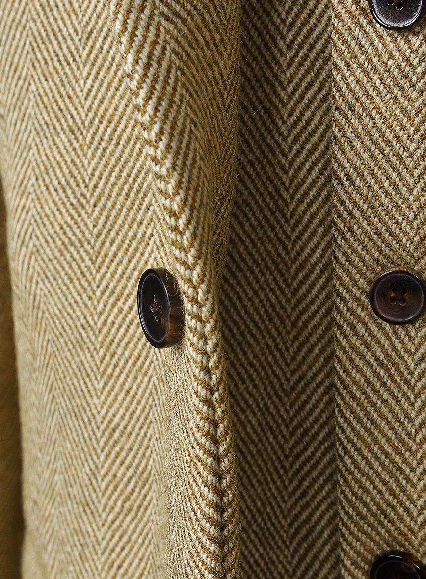 Highlander Heavy Beige Herringbone Tweed 3 Piece Suit - Image 4