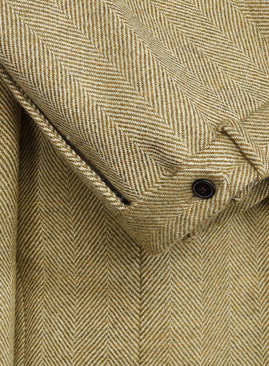 Highlander Heavy Beige Herringbone Tweed 3 Piece Suit - Image 7