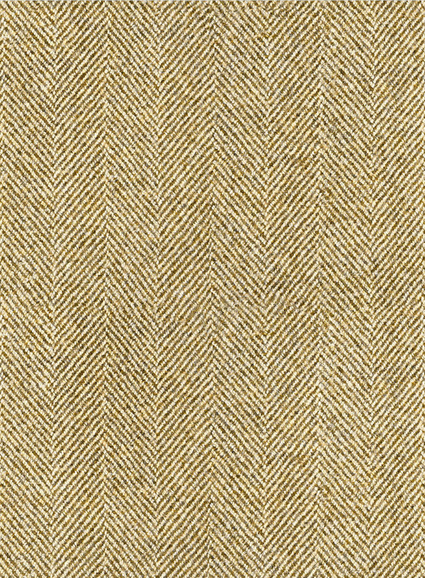 Highlander Heavy Beige Herringbone Tweed Double Breasted Jacket - Image 2