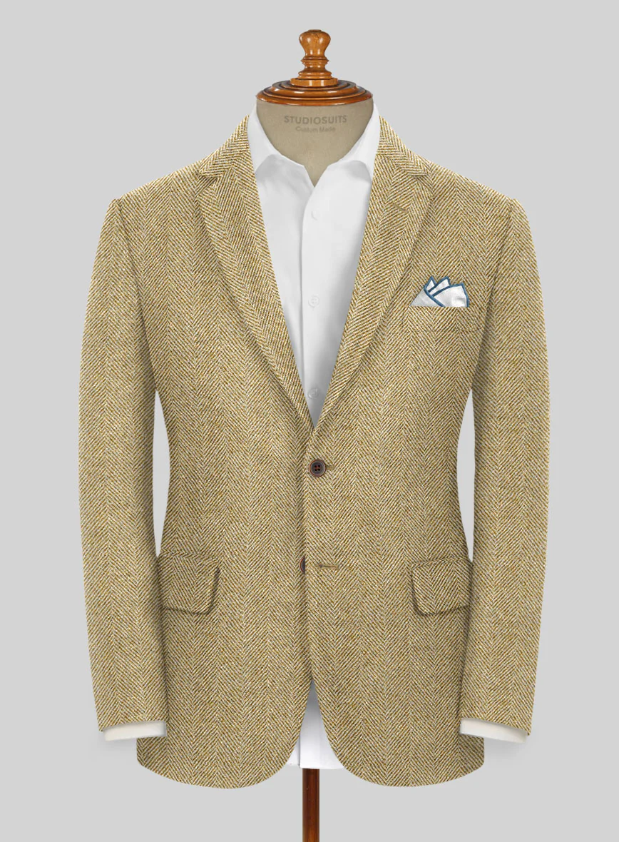 Highlander Heavy Beige Herringbone Tweed Suit - Image 3