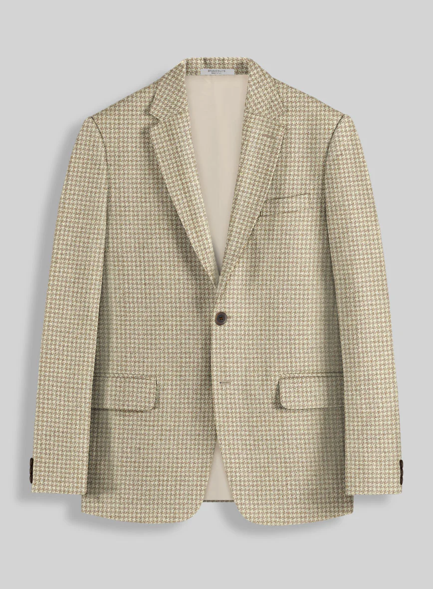 Highlander Heavy Beige Houndstooth Tweed Suit - Image 3