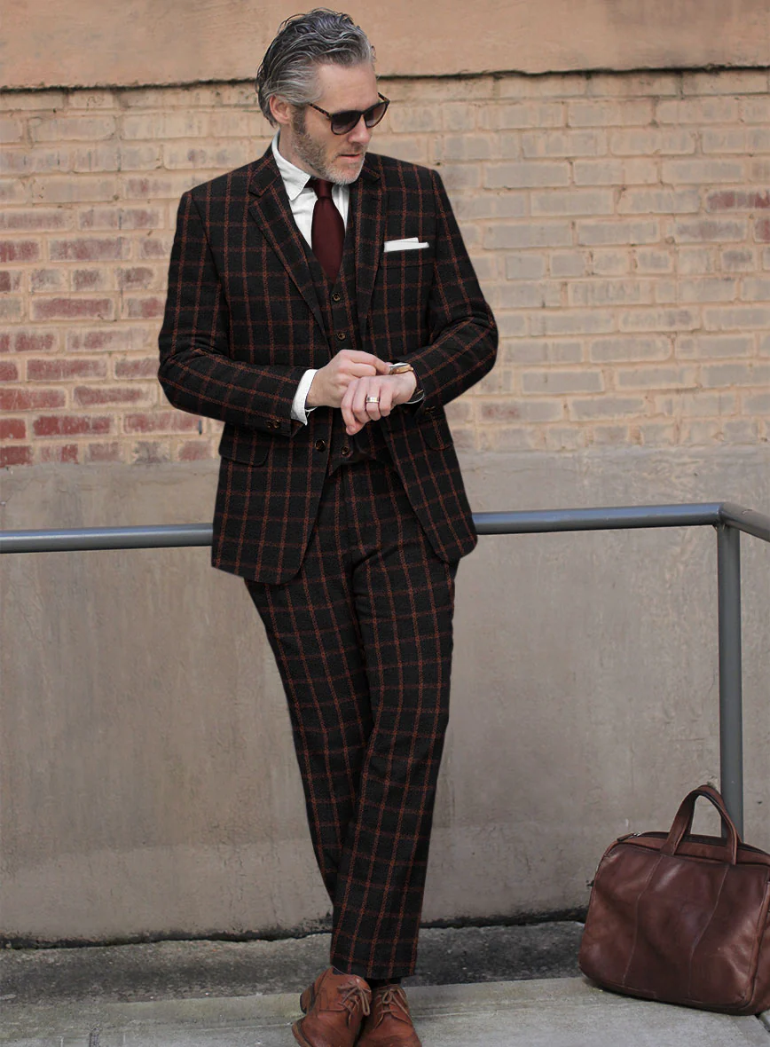 Highlander Heavy Black Check Tweed Suit - Image 2