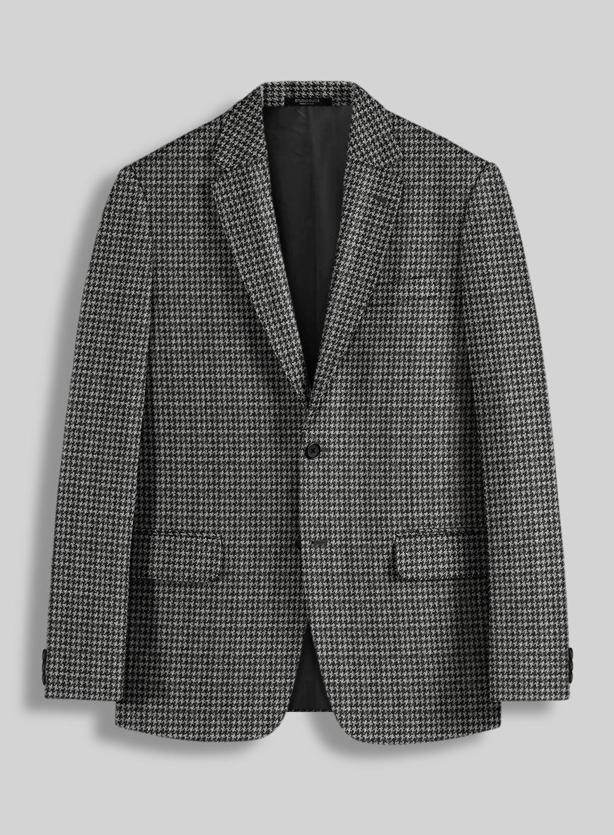 Highlander Heavy Black Houndstooth Tweed Suit - Image 3
