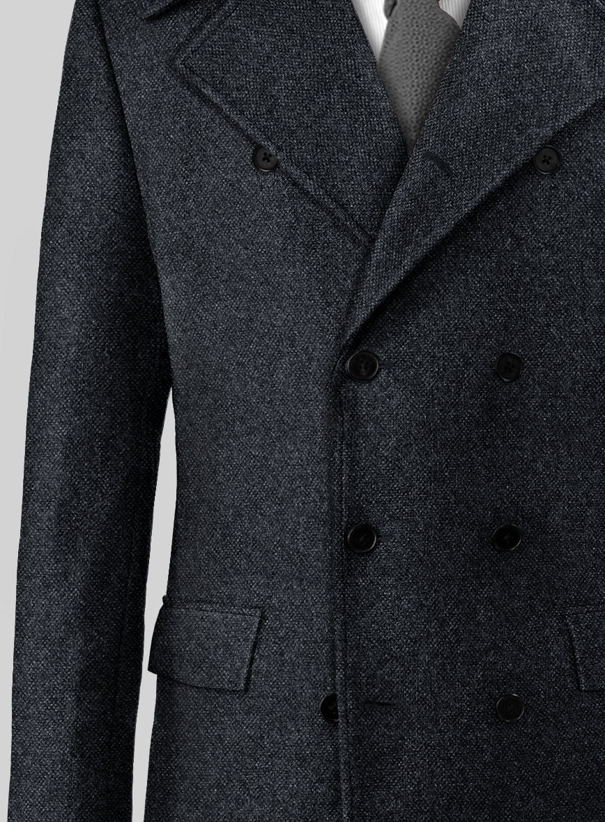 Highlander Heavy Blue Bedford Tweed GQ Overcoat - Image 2