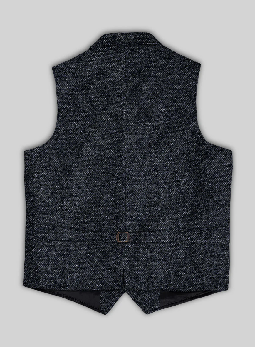 Highlander Heavy Blue Bedford Tweed Hunting Vest - Image 3