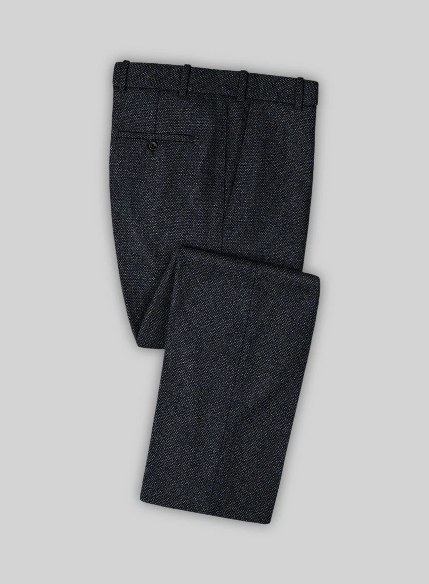 Highlander Heavy Blue Bedford Tweed Double Breasted Suit - Image 3