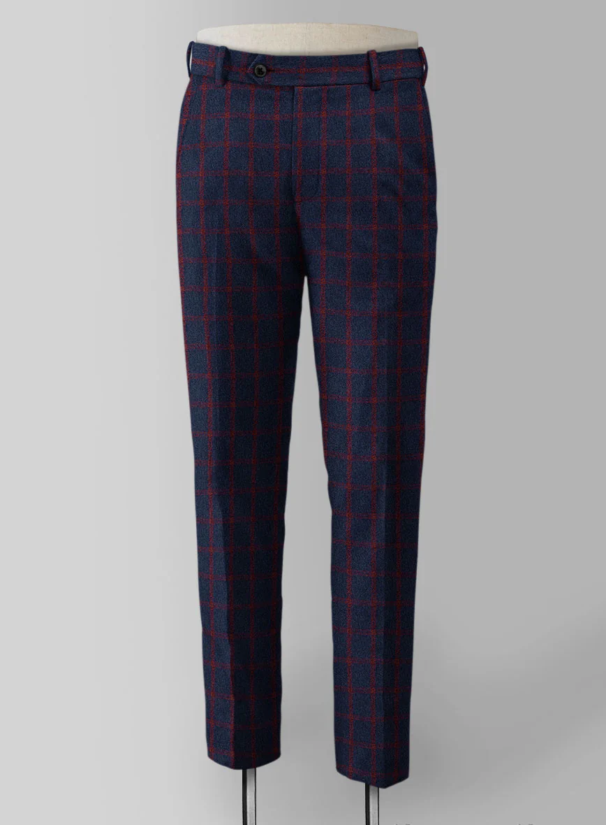 Highlander Heavy Blue Check Tweed Pants - Image 2
