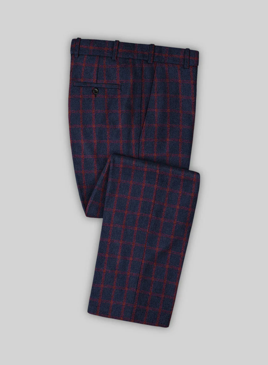 Highlander Heavy Blue Check Tweed Suit - Image 6