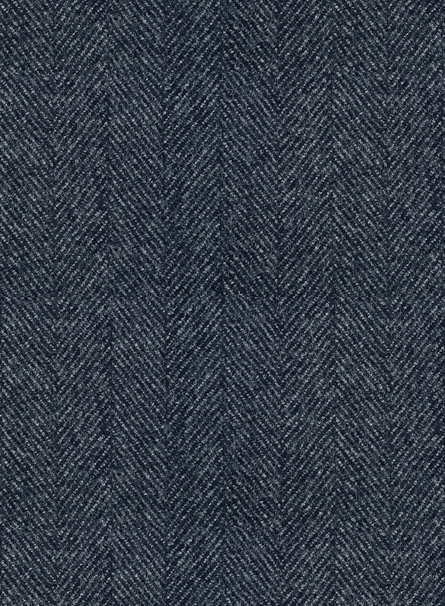 Highlander Heavy Blue Herringbone Tweed Double Breasted Suit - Image 4