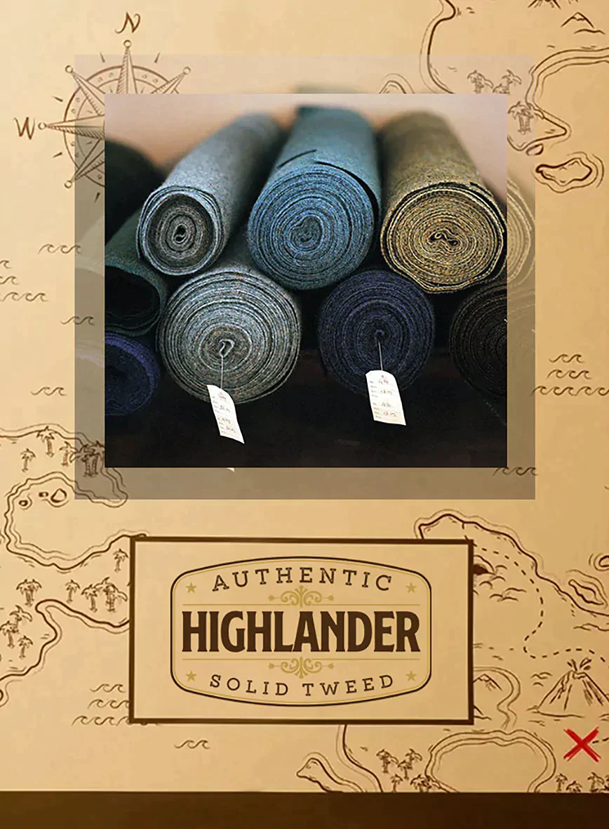 Highlander Heavy Charcoal Bedford Tweed GQ Overcoat - Image 5
