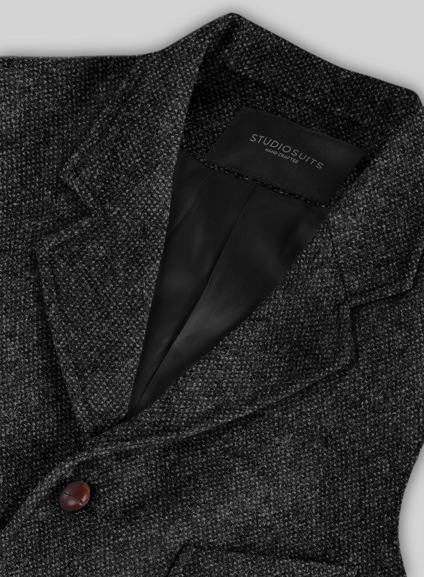Highlander Heavy Charcoal Bedford Tweed Hunting Vest - Image 4