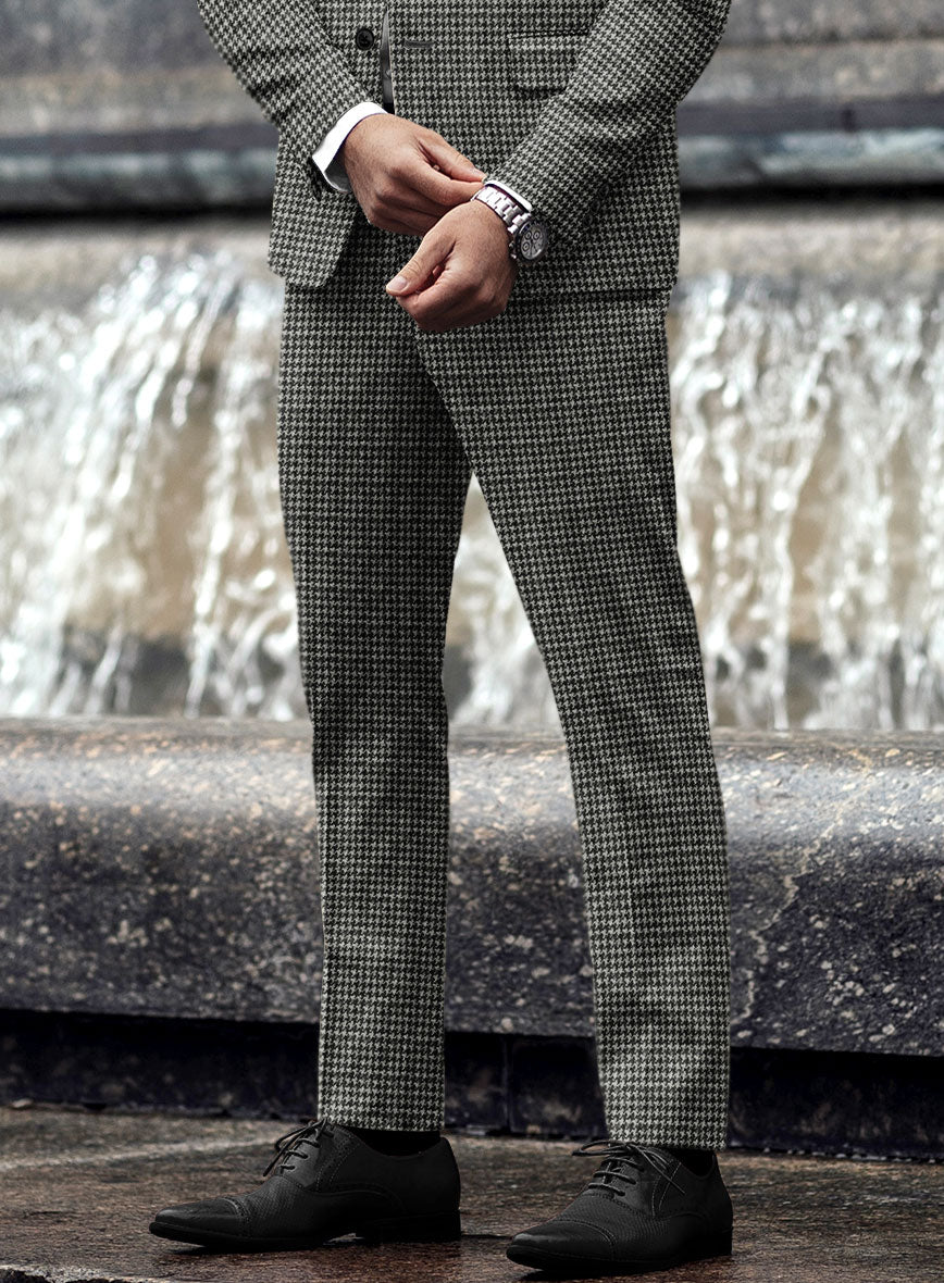 Highlander Heavy Charcoal Houndstooth Tweed Pants - Image 2