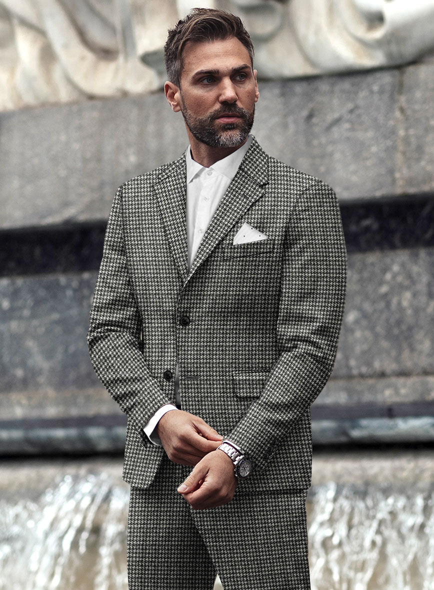 Highlander Heavy Charcoal Houndstooth Tweed Suit - Image 4