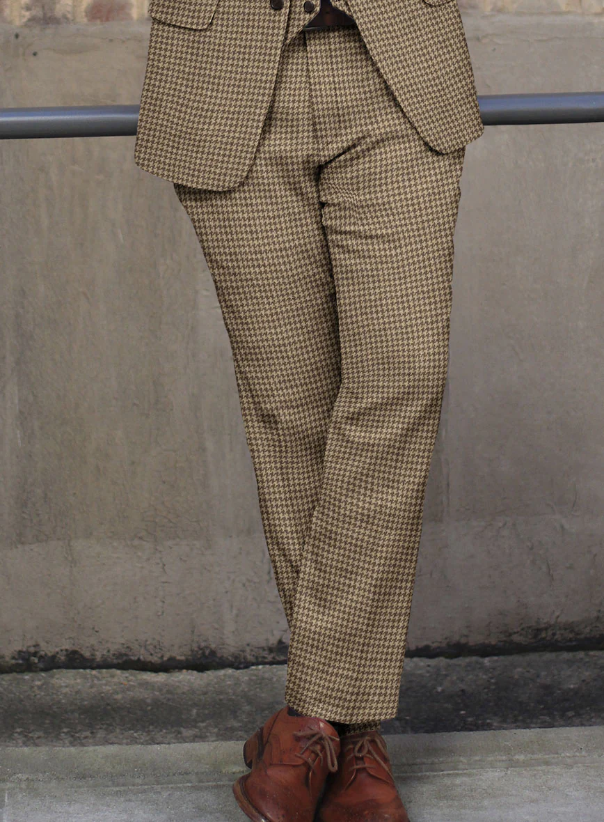 Highlander Heavy Dark Brown Houndstooth Tweed Suit - Image 6