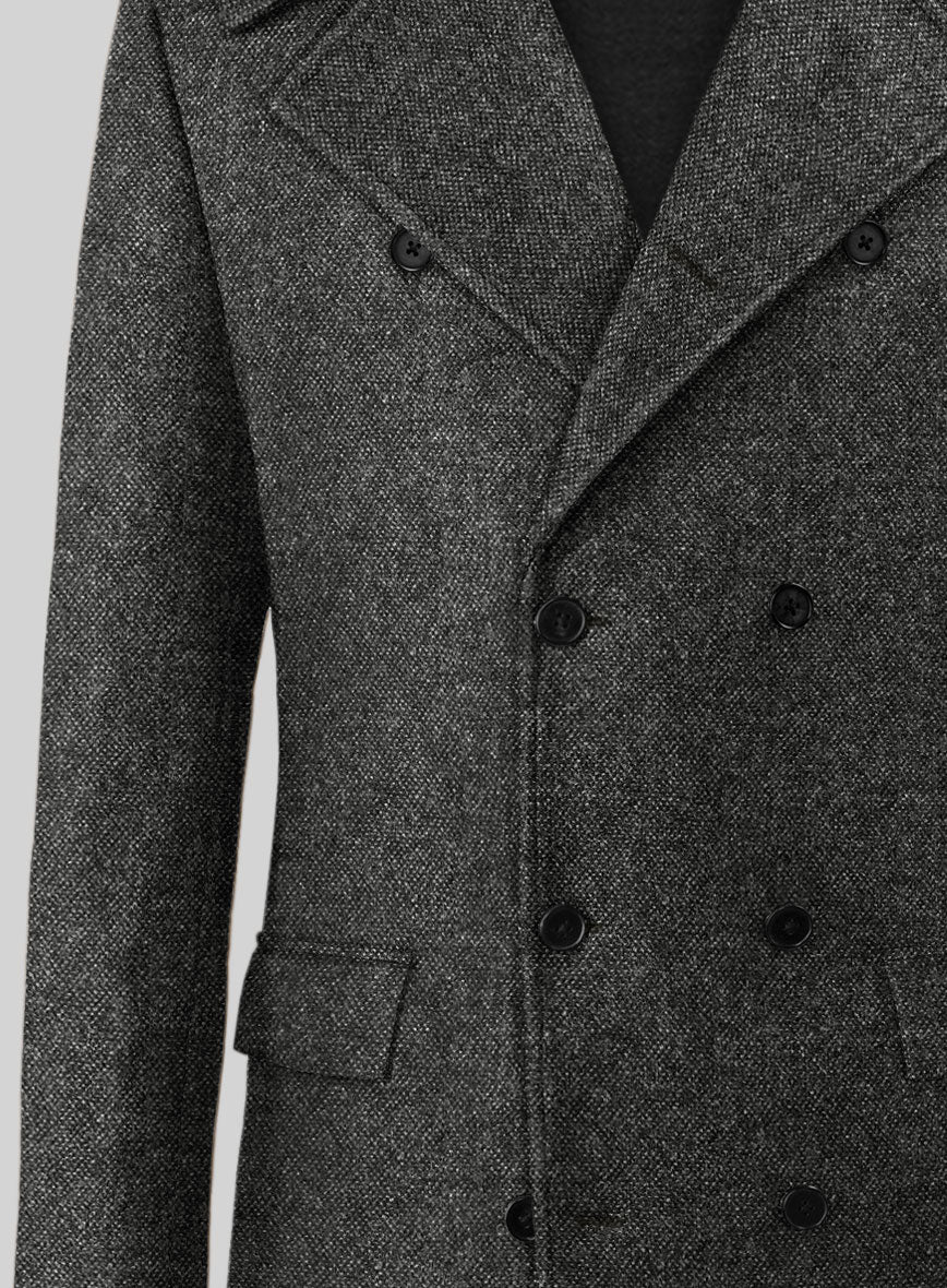 Highlander Heavy Gray Bedford Tweed GQ Overcoat - Image 2